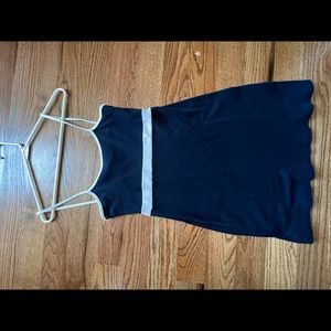 Brandy Melville cotton dress (navy and white)